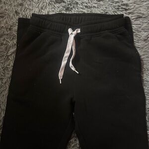 Black Drawstring Flare Pants